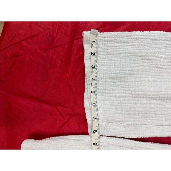 Waffle Knit Pants 100% Cotton Drawstring White Pockets Shein Size 2 XS - Picture 4 of 8